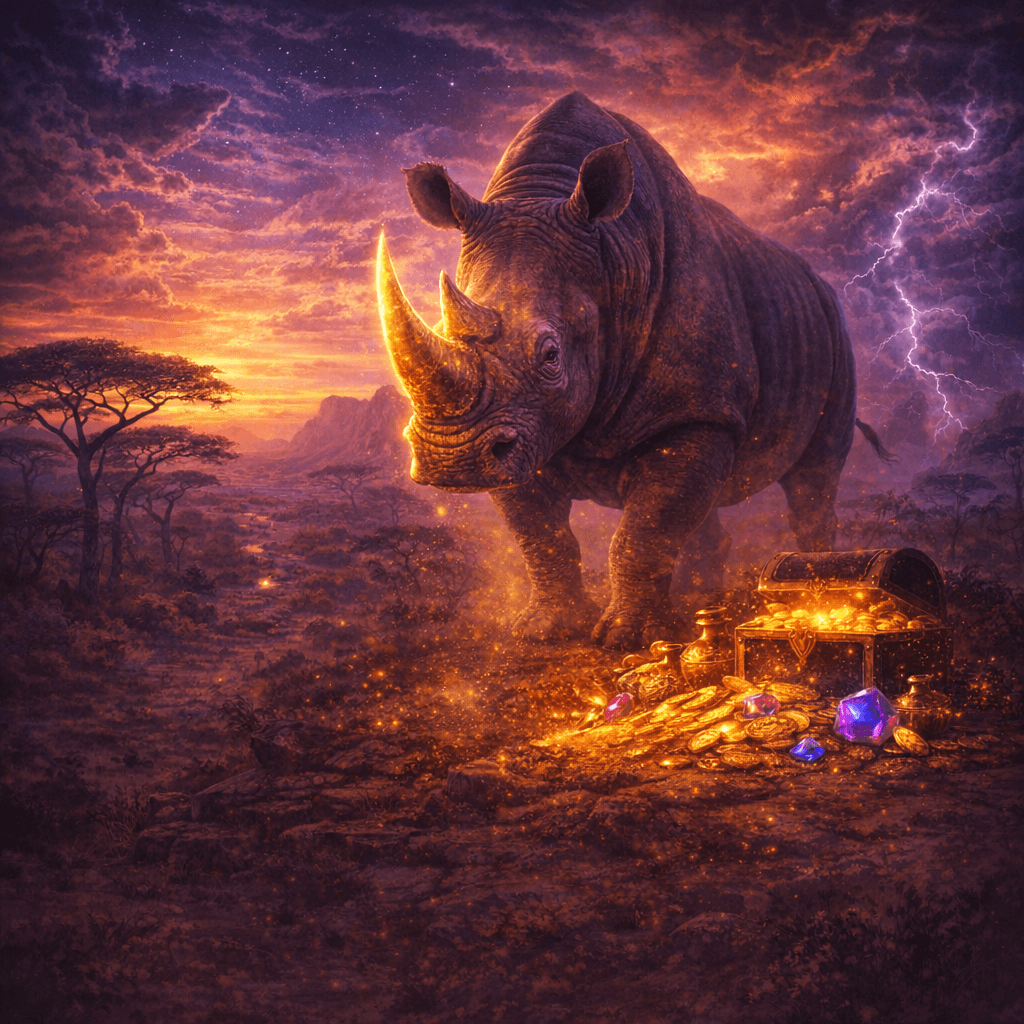 Great Rhino Megaways themed artwork