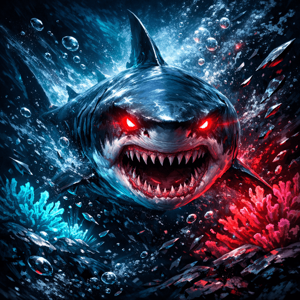Razor Shark themed artwork