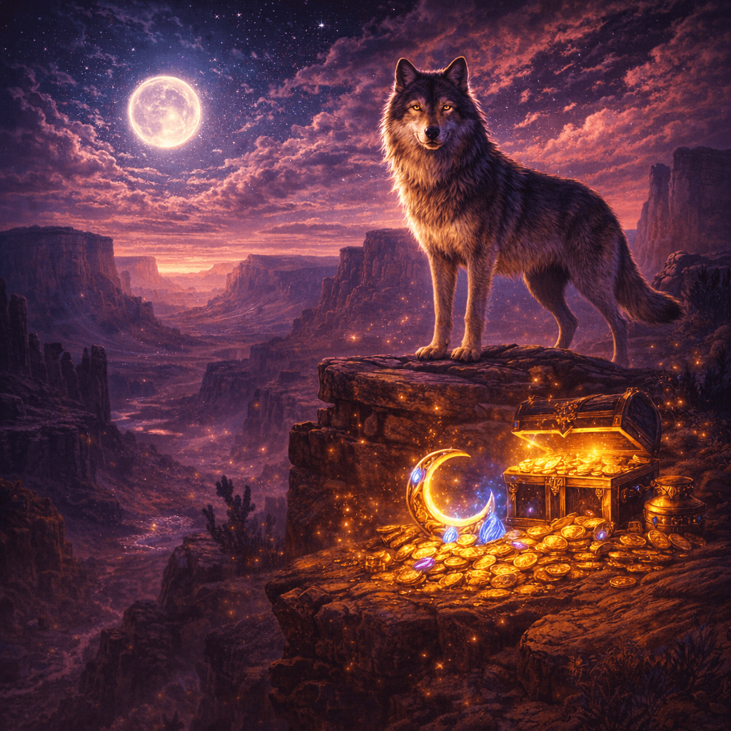 Wolf Gold themed artwork